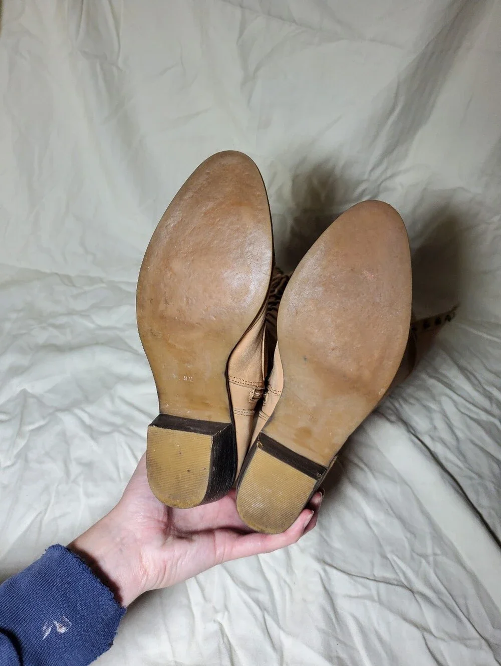 Jeffrey Campbell Free People Joe Knee-High Lace-Up Riding Boots - Tan Womens 9